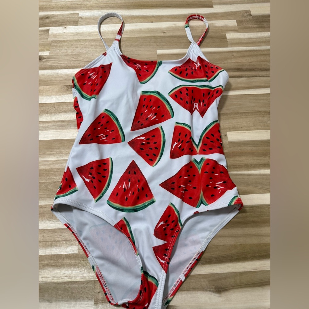 Watermelon Print Kids Swimsuit